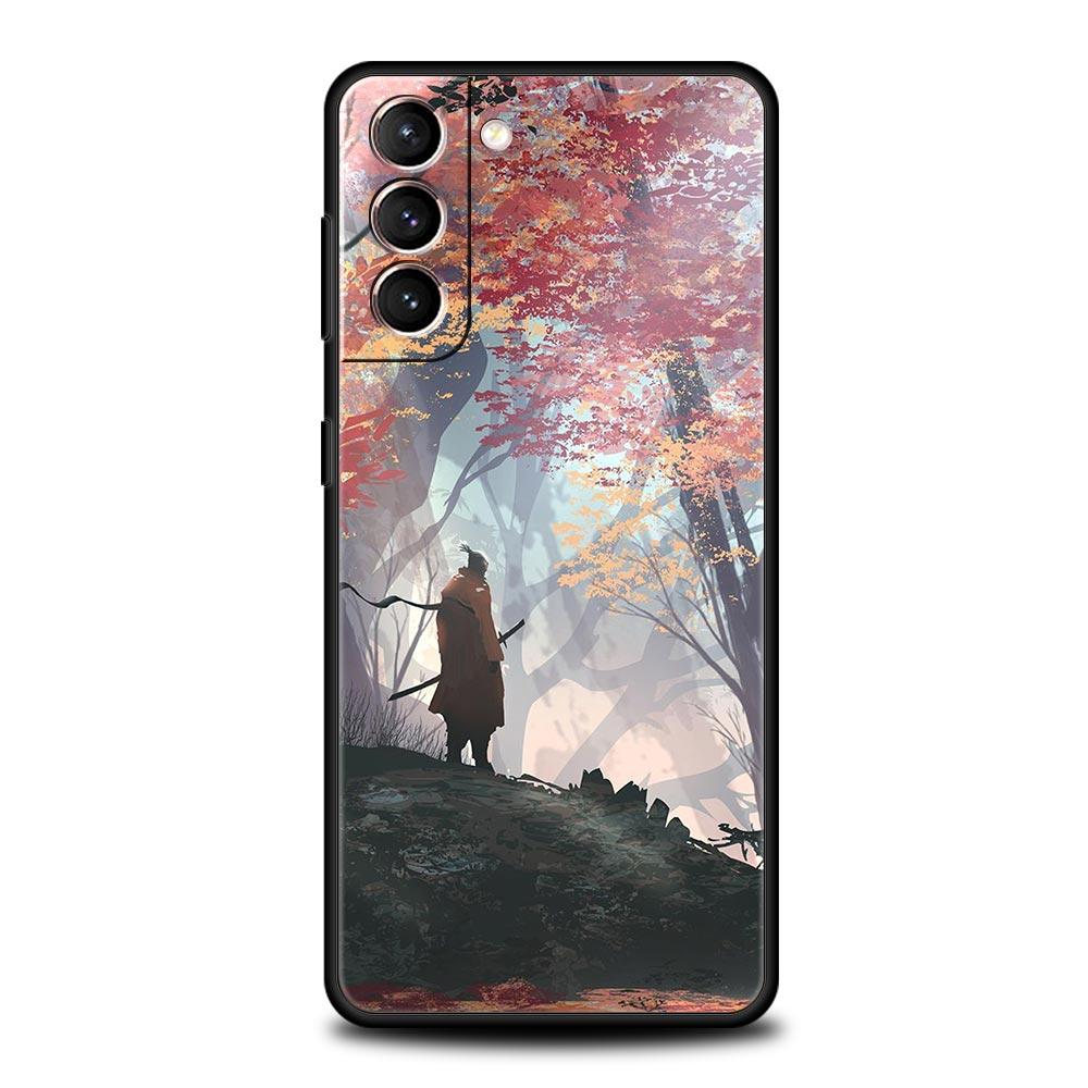 Japanisches Bushido Samurai Handyhülle Für Samsung Galaxy S23 S24 Ultra S22 S21 S20 FE 5G S10 S10E S9 S8 Plus 20 Weiche Hülle Bumper For Samsung S24 Plus