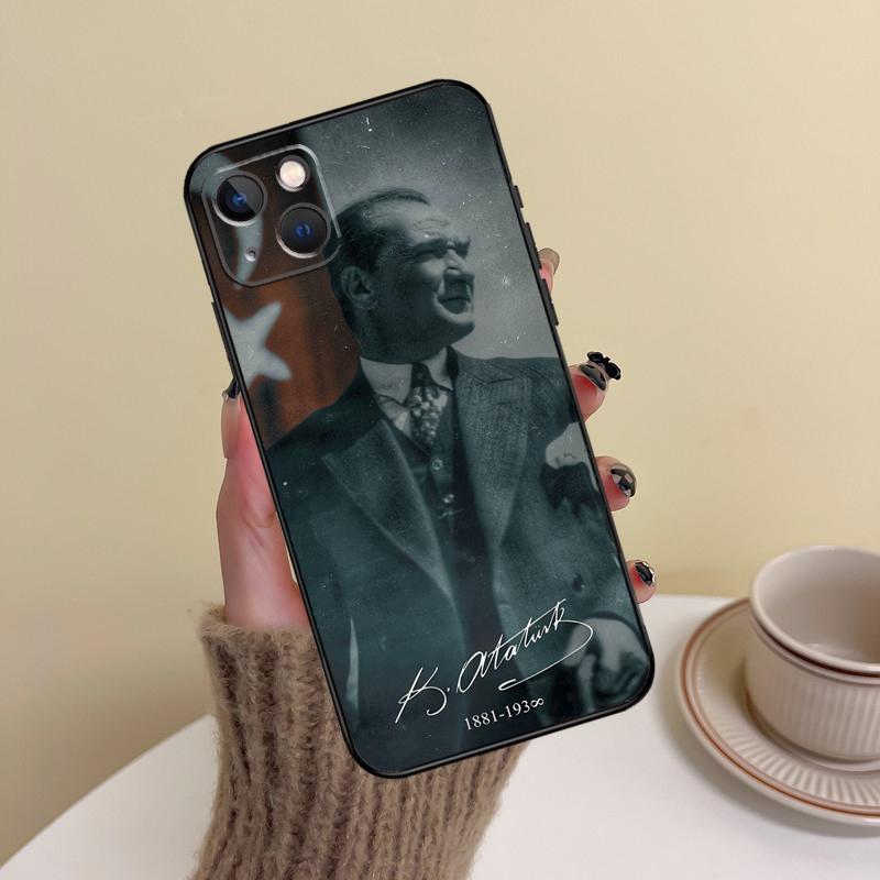 Türkische Atatürk Flagge Handyhülle Für iPhone 14 Pro Max 17 Air 16 15 11 12 13 Pro Max mini 16 Plus 16e Hülle Funda iPhone 16Pro MAX