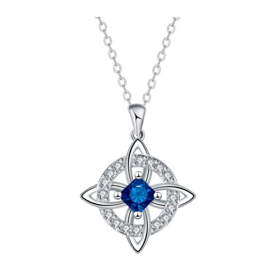Keltischer Knoten Halskette Hexenknoten Geburtsstein Halskette Funkelnde Keltische Symbol Halskette Wicca Spiritueller Schmuck Geschenk für Frauen Mutter Ehefrau Freundin September