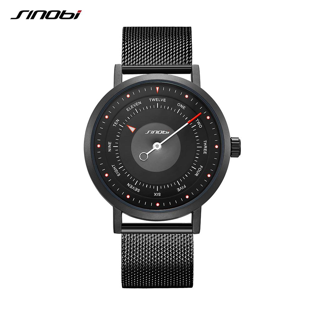SINOBI Heiße Mode Für Männer Kreative Sport Uhren Männlich Uhr Casual Militär Leuchtende Wasserdichte Quarz Armbanduhren schwarz