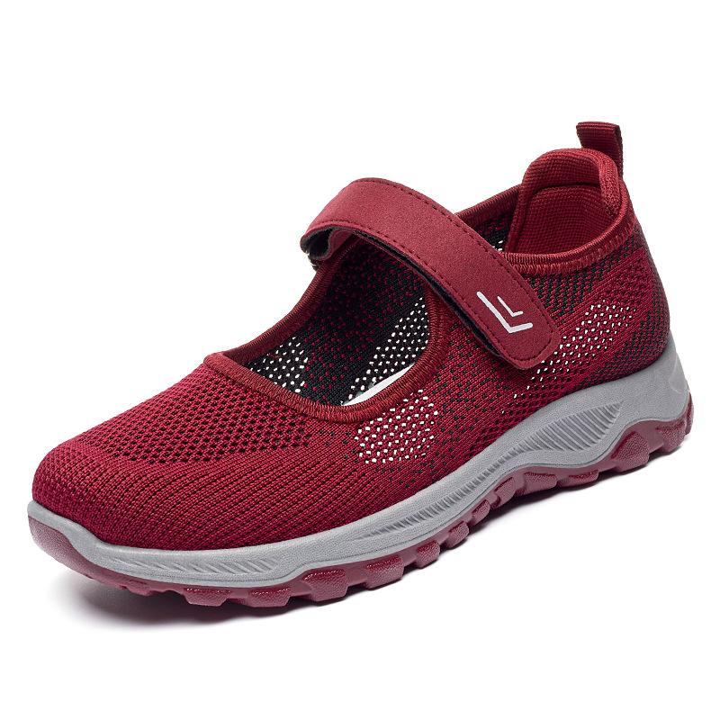 Mutter Schuhe Sommer Mutter Schuhe Sommer Neue Lässige Atmungsaktive Einzelne Schuhe Klettverschluss Weiche Sohle Lenkung Damen Schuhe Neue Lässige Atmungsaktive Einzelne Schuhe 41 black