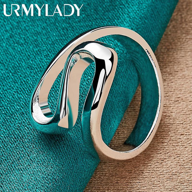 925 Sterling Silber Schlangenring für Frauen Hochzeit Verlobung Charm Modeschmuck 10
