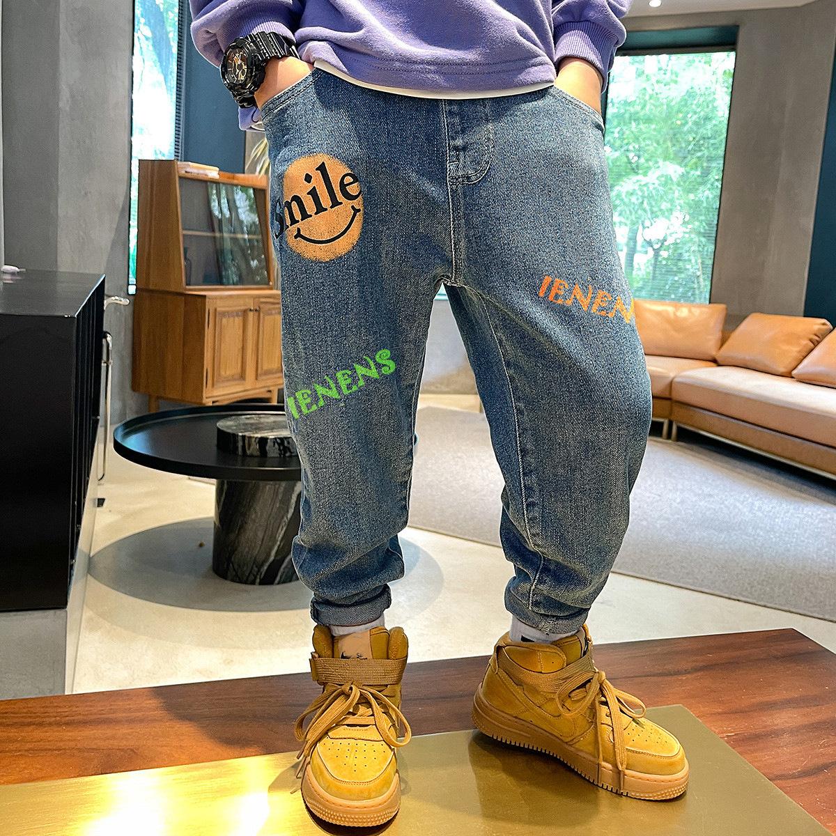 4-11 jahre Kinder Frühling Herbst Kleidung Jungen Jeans Hosen Kind Denim Lange Hosen Casual Hosen Junge Junge stretch Jeans 110