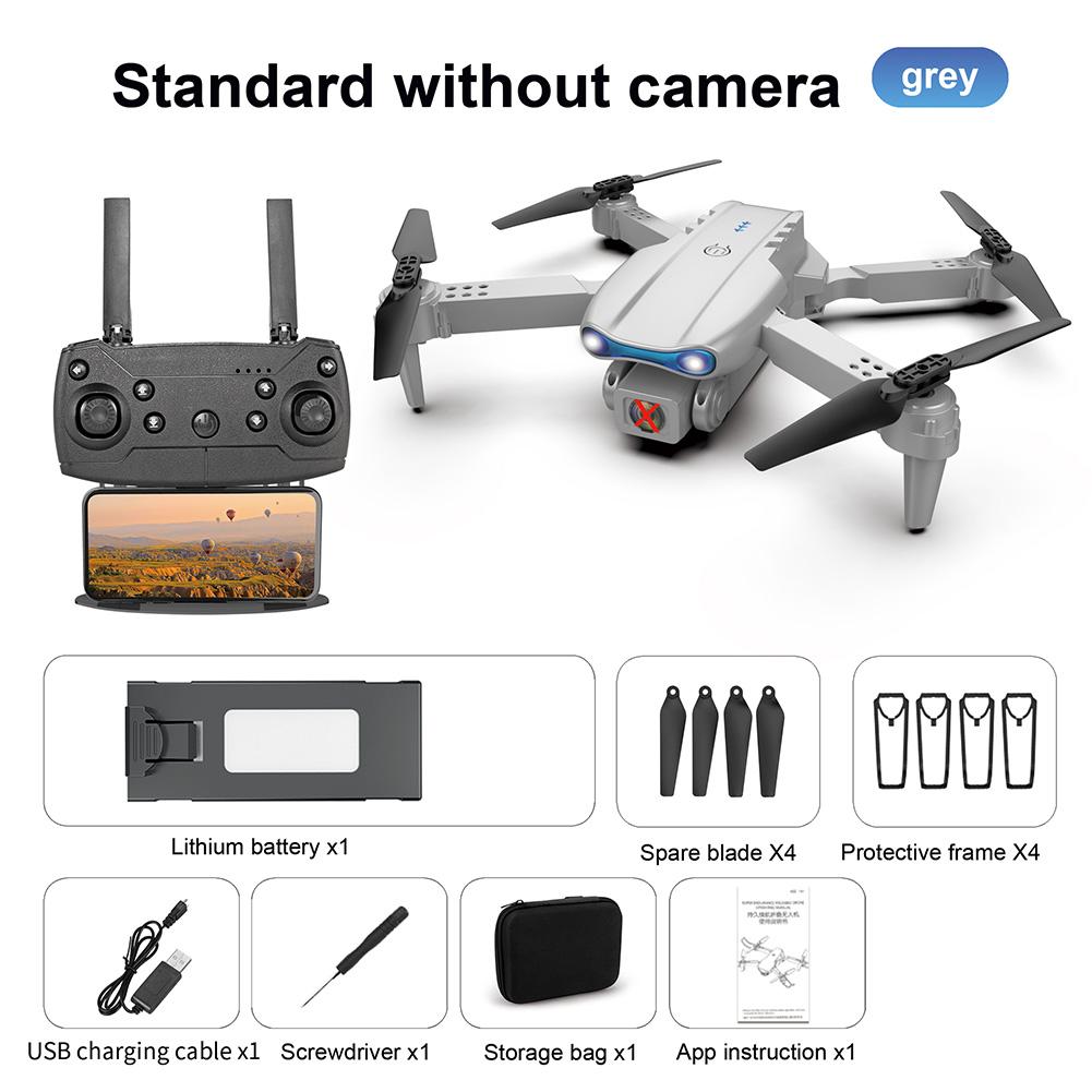 2024 NWE K3 RC Drohne 4K HD Luftaufnahmen Single/Dual Kamera Wifi FPV Hindernisvermeidung Schwerkrafterkennung Quadcopter faltbares Flugzeug NO camera 1 battery grau