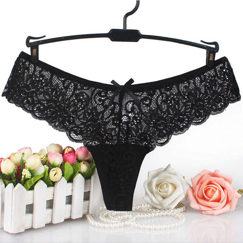 Europa Sexy Höschen Frauen Unterwäsche Tanga Frau String Nahtlose Bikini Mini Slip Weibliche Dessous S schwarz
