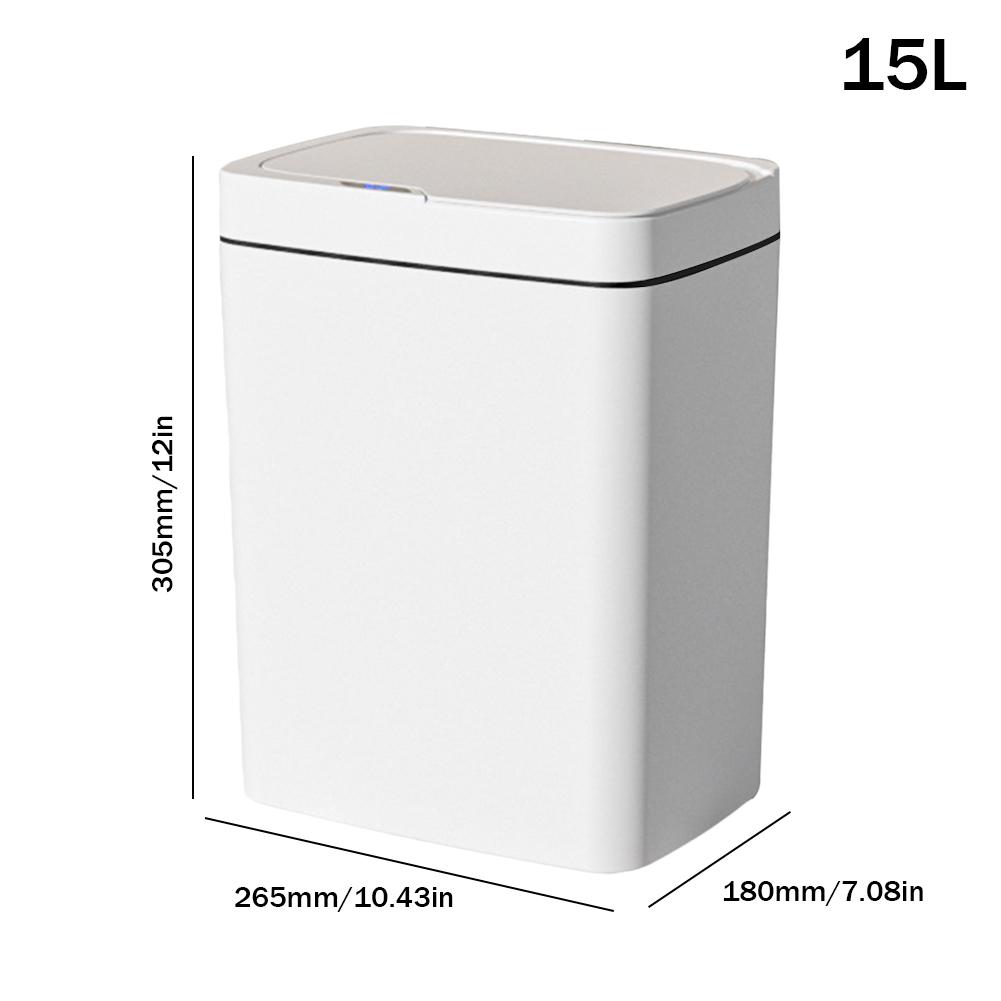 Berührungsloser Schmaler Smart Sensor Mülleimer Smart Home 15/18L Automatisches Absacken Elektronischer Mülleimer Smart Badezimmer Mülleimer Battery Type gray