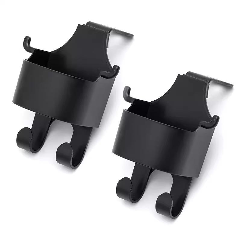 1/2 Stück Autositz Kopfstützenhaken Hänger Aufbewahrungsorganizer Universal mit Getränkehalter für Handtasche Passend Universal Fahrzeug Autozubehör 2PCS