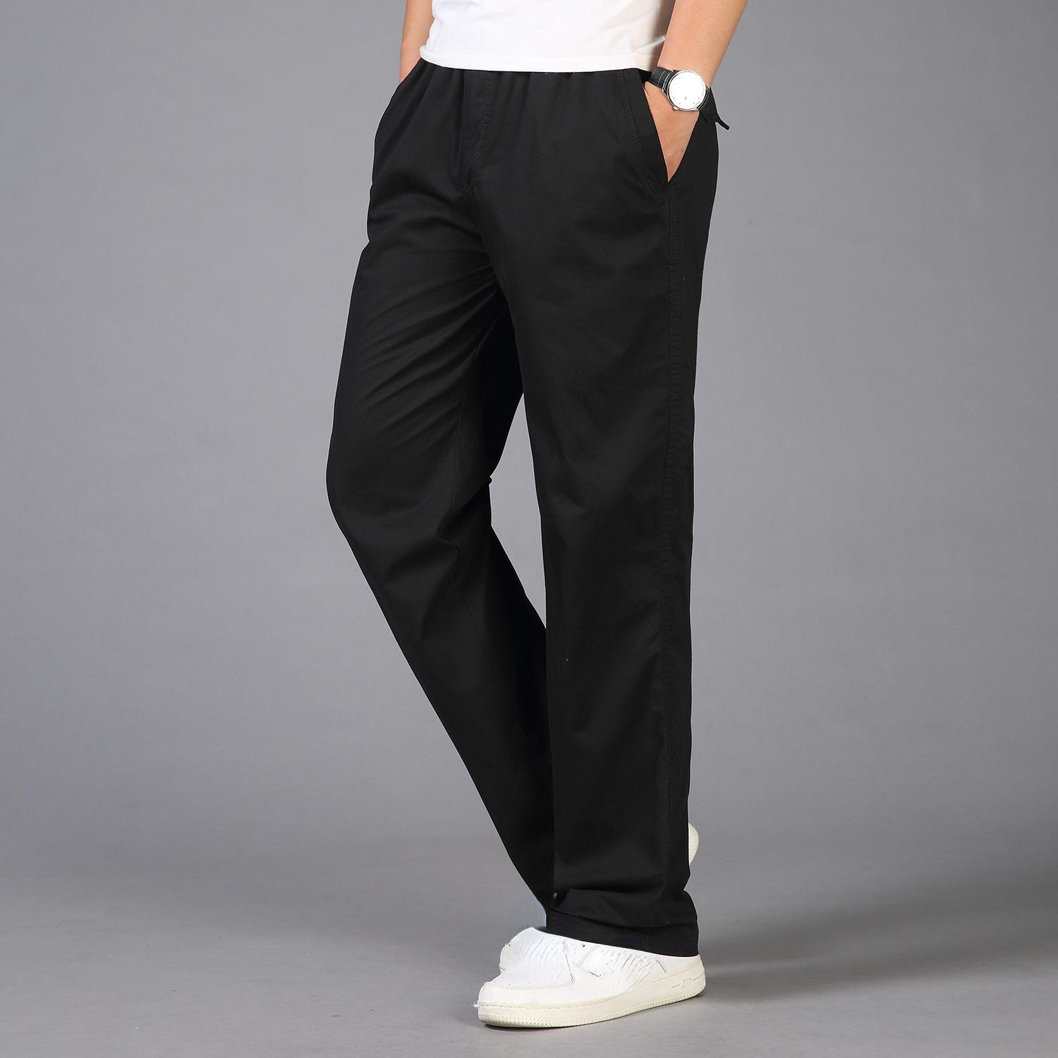 Baumwollhosen Herren Freizeithosen Herren Plus Size Arbeitshosen Herren Große Freizeithosen Mode 5XL schwarz