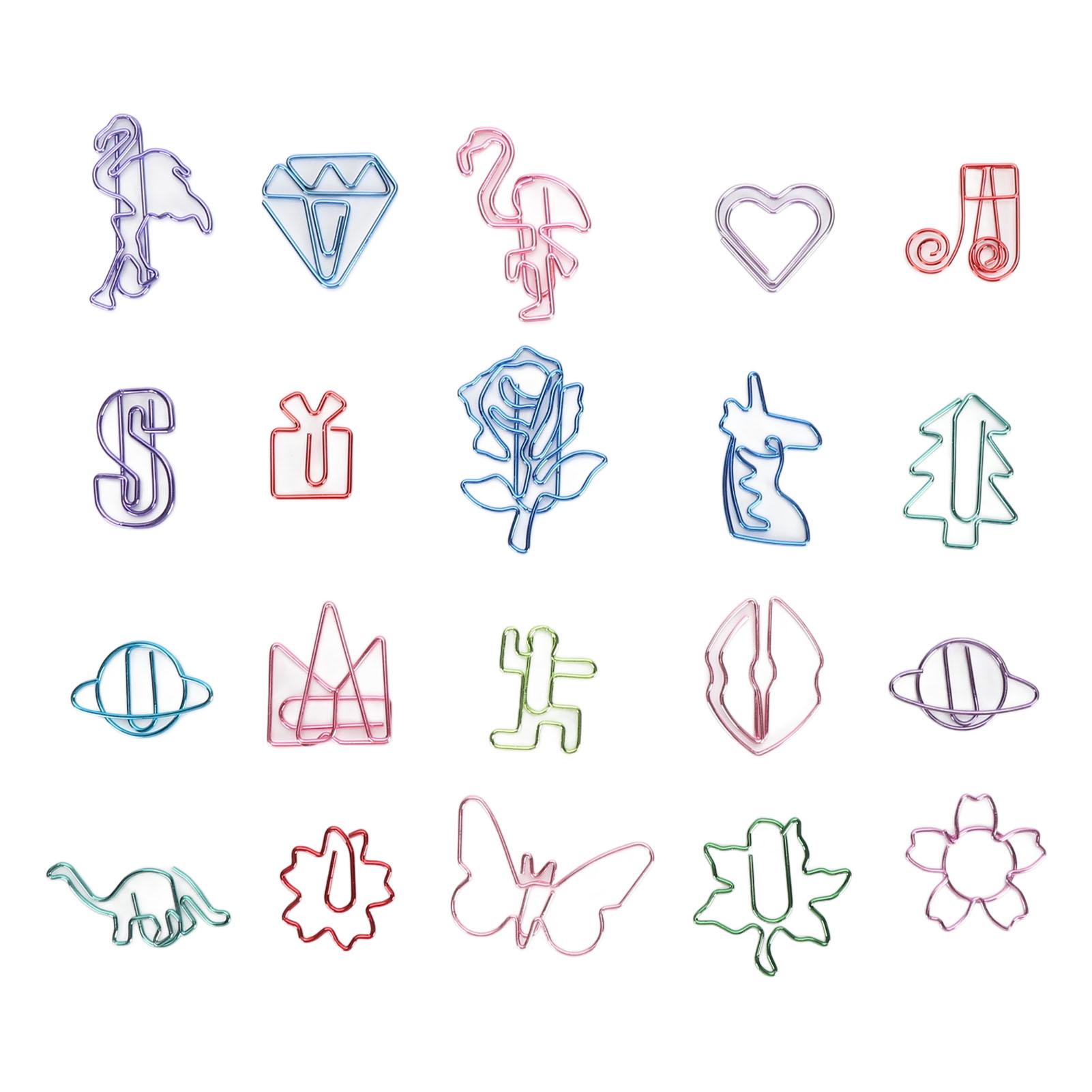 100 Stück Büroklammern Mehrzweck Niedlich Exquisit Farbige Beschichtung Wiederverwendbare Metall-Büroklammern für Büro