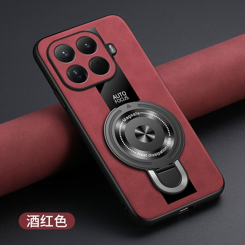 Für Xiaomi 17T Pro Hülle Fortgeschrittene Luxus-Leder Hülle Für Magsafe Magnetische Halterung Anti-Fingerabdruck Abdeckung Für Xiaomi 17T Schale Bumper Xiaomi 17T Pro rot