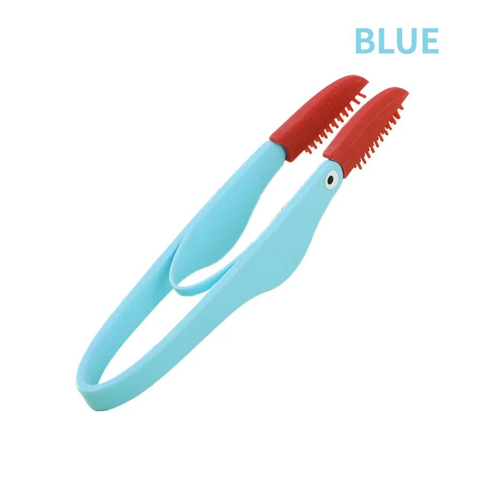 Augenkamm für Haustiere, Tränenfleckenbürste, Augensalbe für Haustiere, Handsalbe für Katzenaugen, wiederverwendbare Reinigungsbürste mit Schnallendesign blau