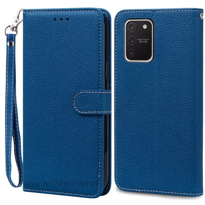 Für Samsung Galaxy S10 Lite Hülle G770F Silikon Luxus Leder Flip Hülle Für Samsung S10 Lite Hülle Galaxy S10Lite Brieftaschenhülle For Samsung S10 Lite blue