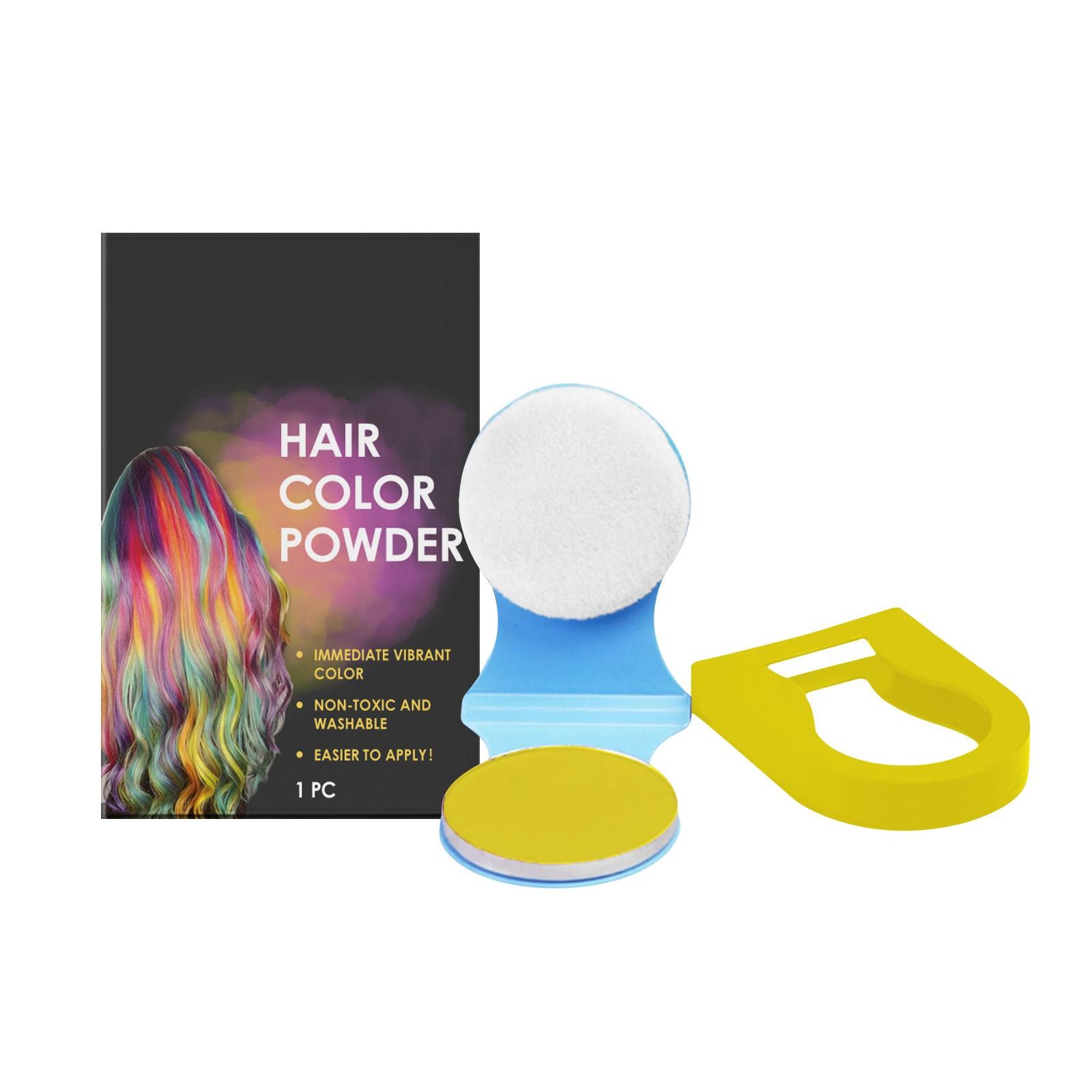 Temporäre Haarkreide für Mädchen, Kinder und Erwachsene, waschbare Haarfarbe, Make-up für Sportveranstaltungen, Halloween, Weihnachten, Geburtstag, Cosplay, Festivals, Haare, DIY, Party One Size gelb