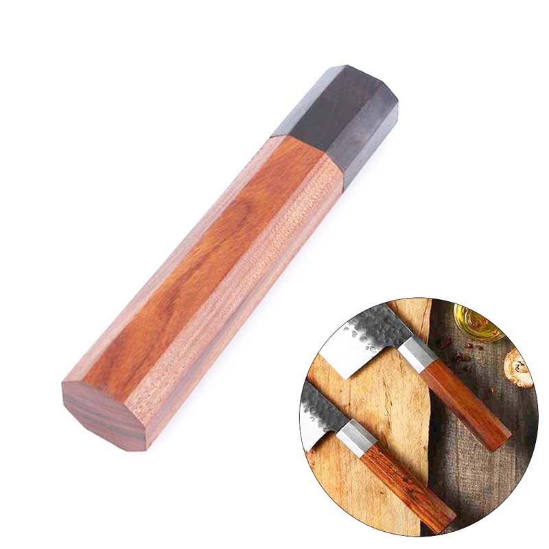 1Pcs Achteckigen Griff Für Küche Messer Griff Rot Sandelholz Knochen Messer Griff