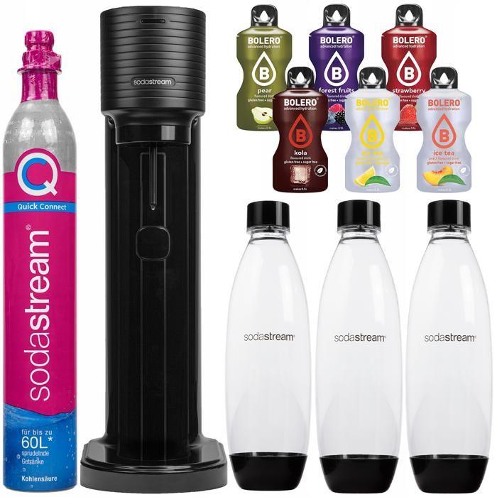 Wassersprudler - SodaStream - GAIA - Schwarz - 3 Flaschen - Quick Connect Kapsel - BPA-frei schwarz