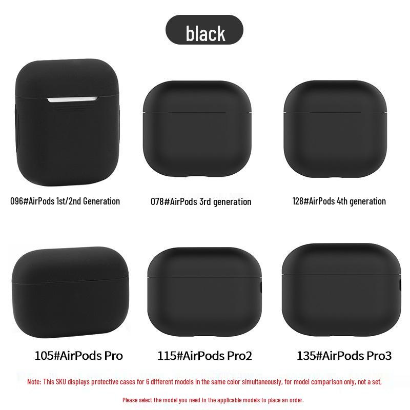 Schutzhülle für AirPods 4. Generation - Bluetooth-Kopfhörerhülle AirPods Pro 3 schwarz