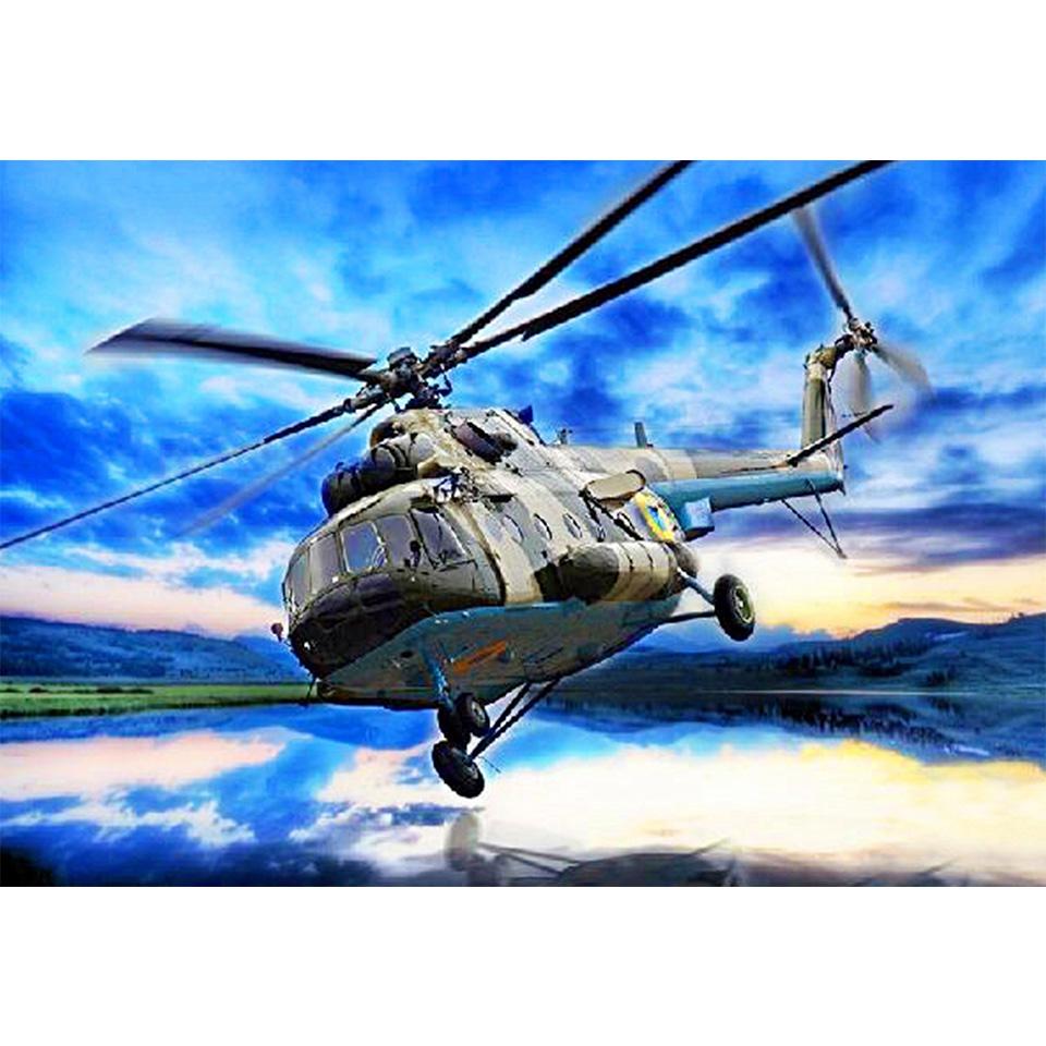 5D DIY Diamant Malerei Flugzeug Strass Bild voller Diamant Stickerei Himmel Landschaft Mosaik Kunst Bild Kreuzstich Kit Full Round 20x30CM