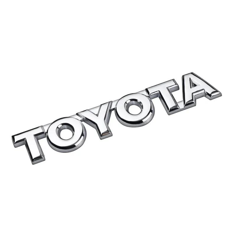 1 Stück Metall-Emblem-Badge Auto 3D-Aufkleber Auto-Kofferraumaufkleber Autozubehör Für Toyota Fortuner Chr Verso Prius Hiace Yaris Trd Corolla weiß