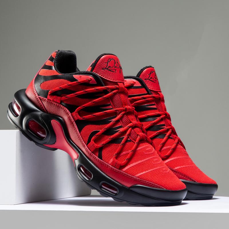 Leichte, atmungsaktive Basketball-TN-Sneaker, dämpfende Lauf-, Freizeit-, Sport- und Arbeitsschuhe 39–46 39 rot