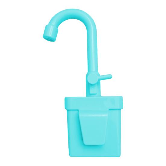 Elektrisches Wasserzirkulations-Wasserhahn-Rollenspiel-Spülbecken-Spielzeug Ersatz, Realistisches Laufen für Kinderküche, Spülmaschinenfestes Rollenspiel-Zubehör blau