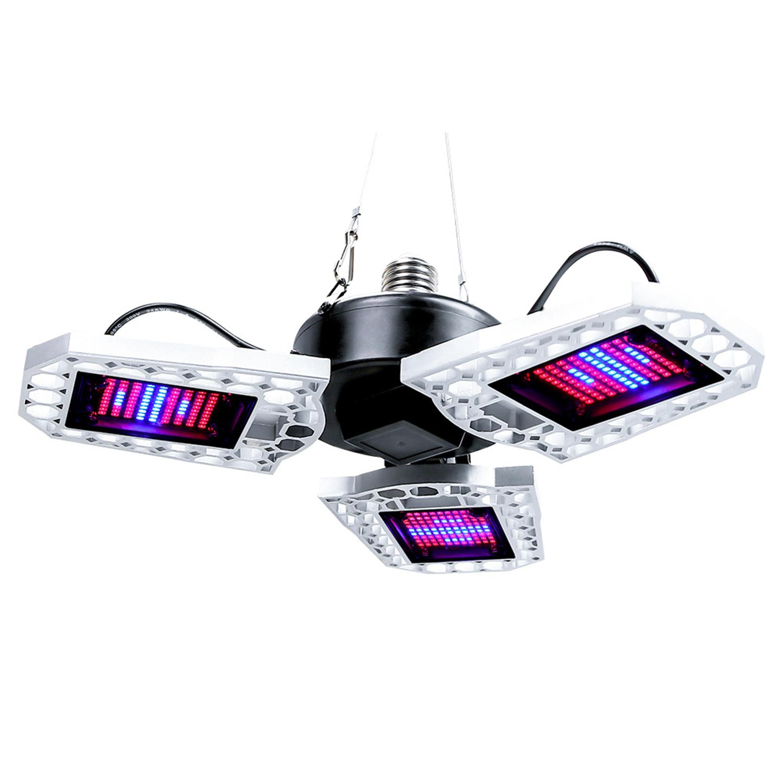 Pflanzenlichter, dreiblättriges Faltbares rotes und blaues Spektrum, wasserdichte Pflanzenwachstumslichter für Gewächshäuser 216 beads