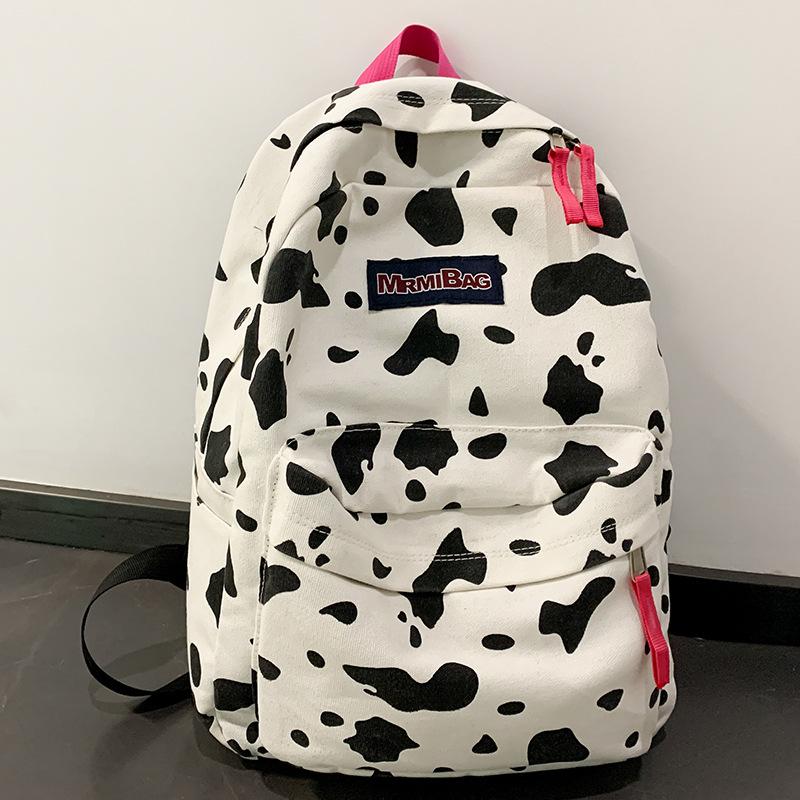 Kinder Schultaschen Grundschule Mädchen Kuhmuster Rucksack Junior High School Schüler Mittelschüler College Studenten Rucksack