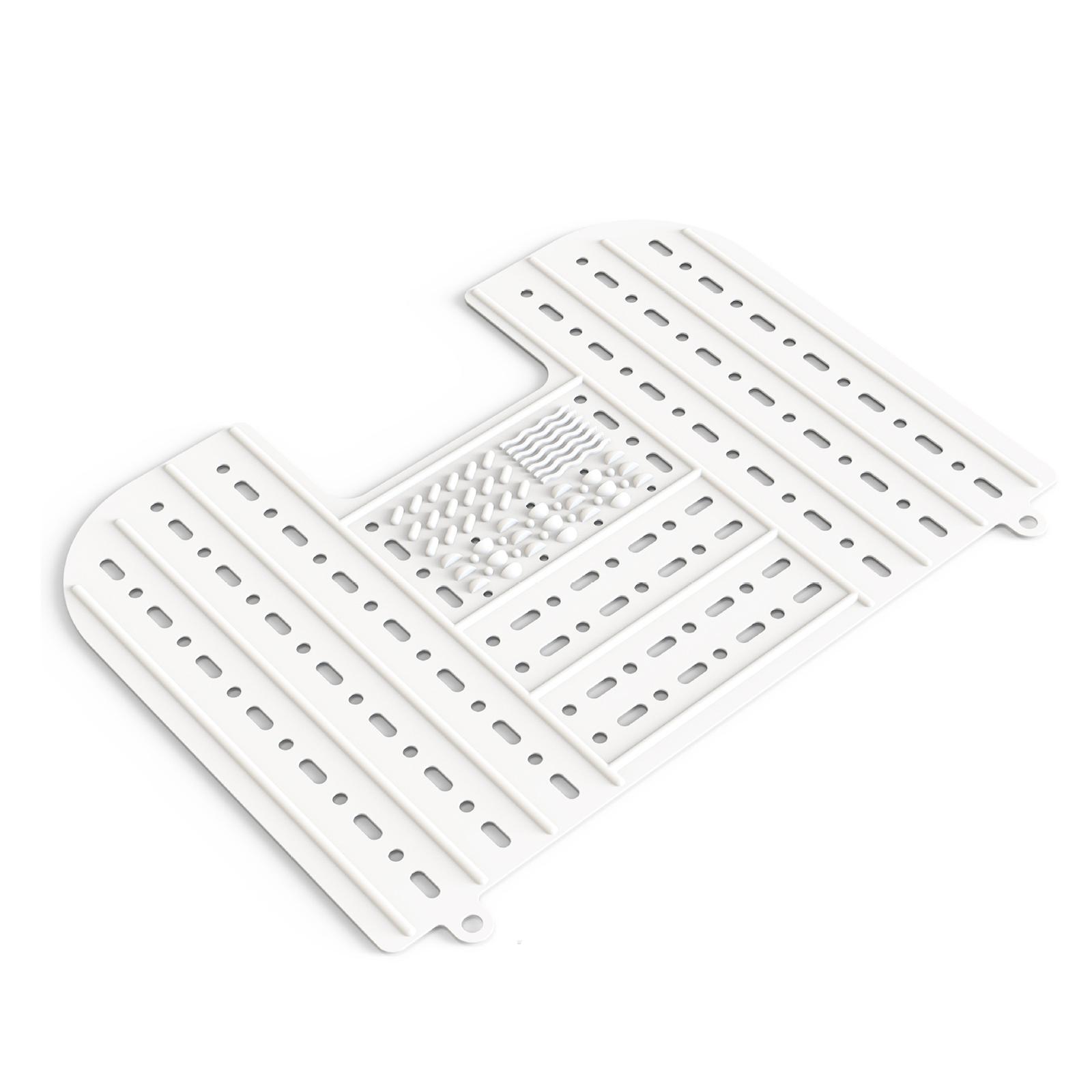 Faltbare Waschbecken-Becken-Oberseite-Abdeckung, Silikon-Make-up-Pinsel, Reinigungsmatte, Make-up-Werkzeuge, Badezimmer-Waschbecken weiß