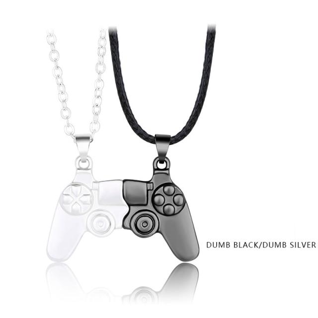 Mode Neue Game Controller Paar Halskette Ein Paar Magnet Stein Männer Und Frauen Valentinstag Anhänger Halskette Geschenk black