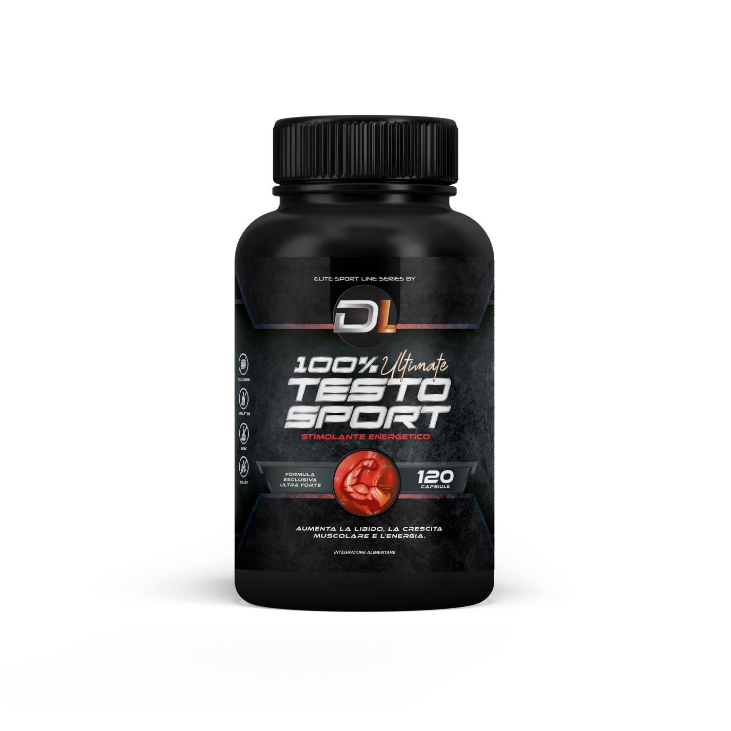 Healthy Fusion 100% Ultimate Testosport | Energetisierender Testosteron-Booster | Fettverbrennende und kräftigende Wirkung | 120u