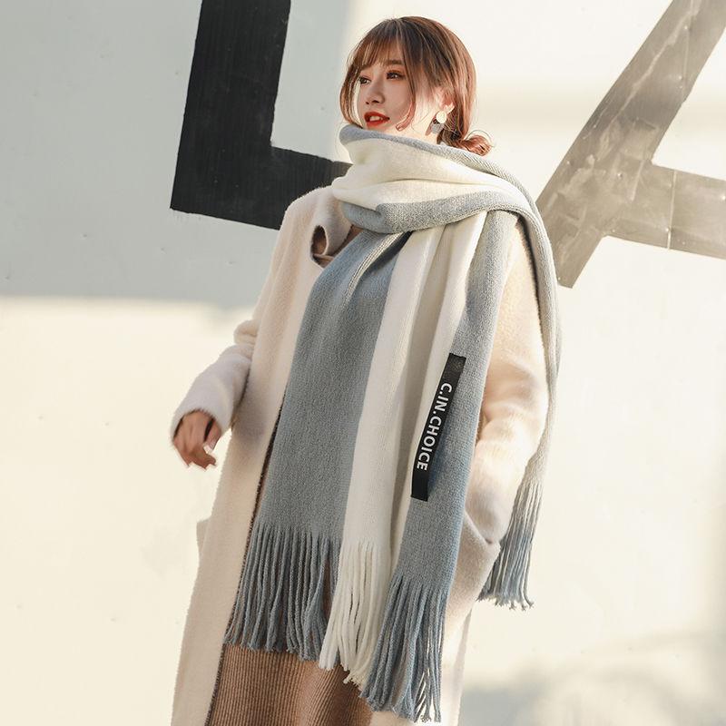 Schal weibliche Winter koreanische Version von All-Match Herbst und Winter Studenten süße Verdickung Paar Schal Damen Lätzchen One size