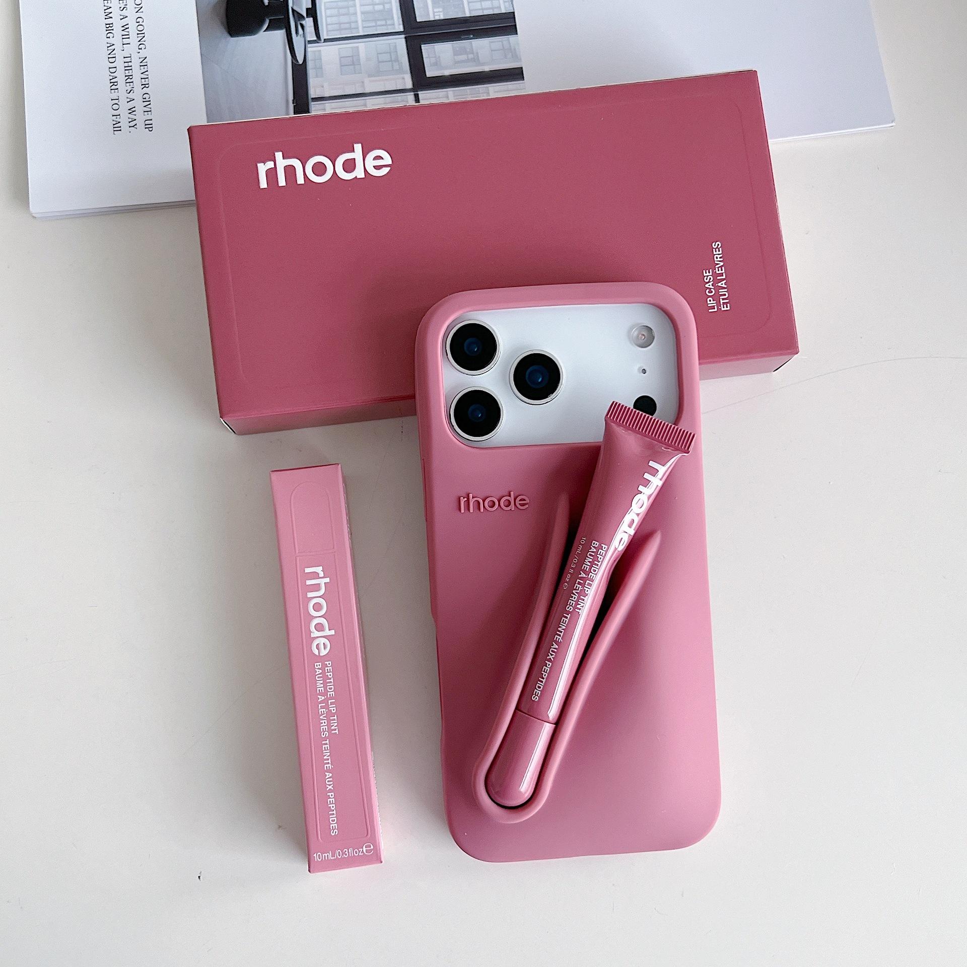 Lippenstift-inspirierte Handyhülle für Apple-Geräte Stoßfeste Weichhülle aus Silikon mit 3D-Design Tragen Sie Ihren Lippenstift 14plus bordeaux