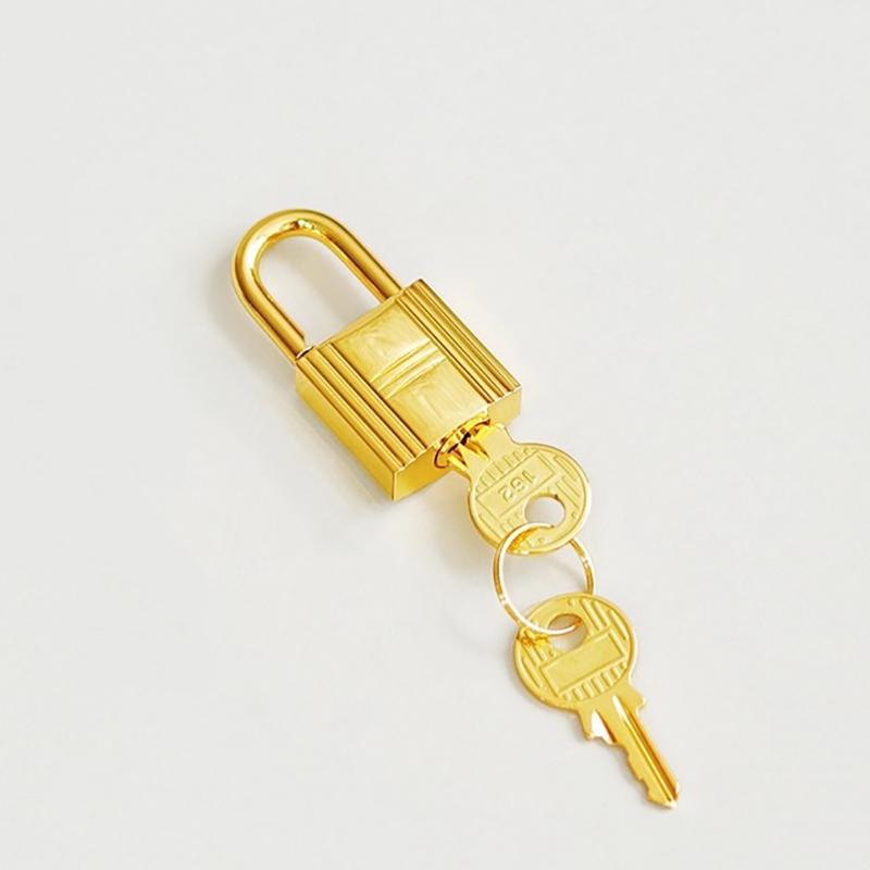 Massives Messing Vorhängeschloss Mit Schlüsseln Spiegelpolierte Beschläge Für Lederhandwerk DIY Klassische Tote Bag Anhänger Handtaschen Upgrade Zubehör gold