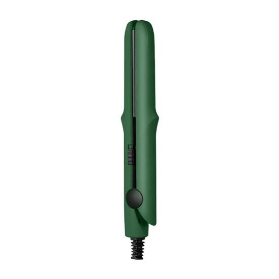 Mini-Lockenstab mit doppeltem Verwendungszweck, 2-in-1-Lockenstab, Glätteisen, Lockenwickler, schnelles Aufheizen, tragbar, für unterwegs, Damen, kurzes und langes Haar, Styling-Tools dunkelgrüne