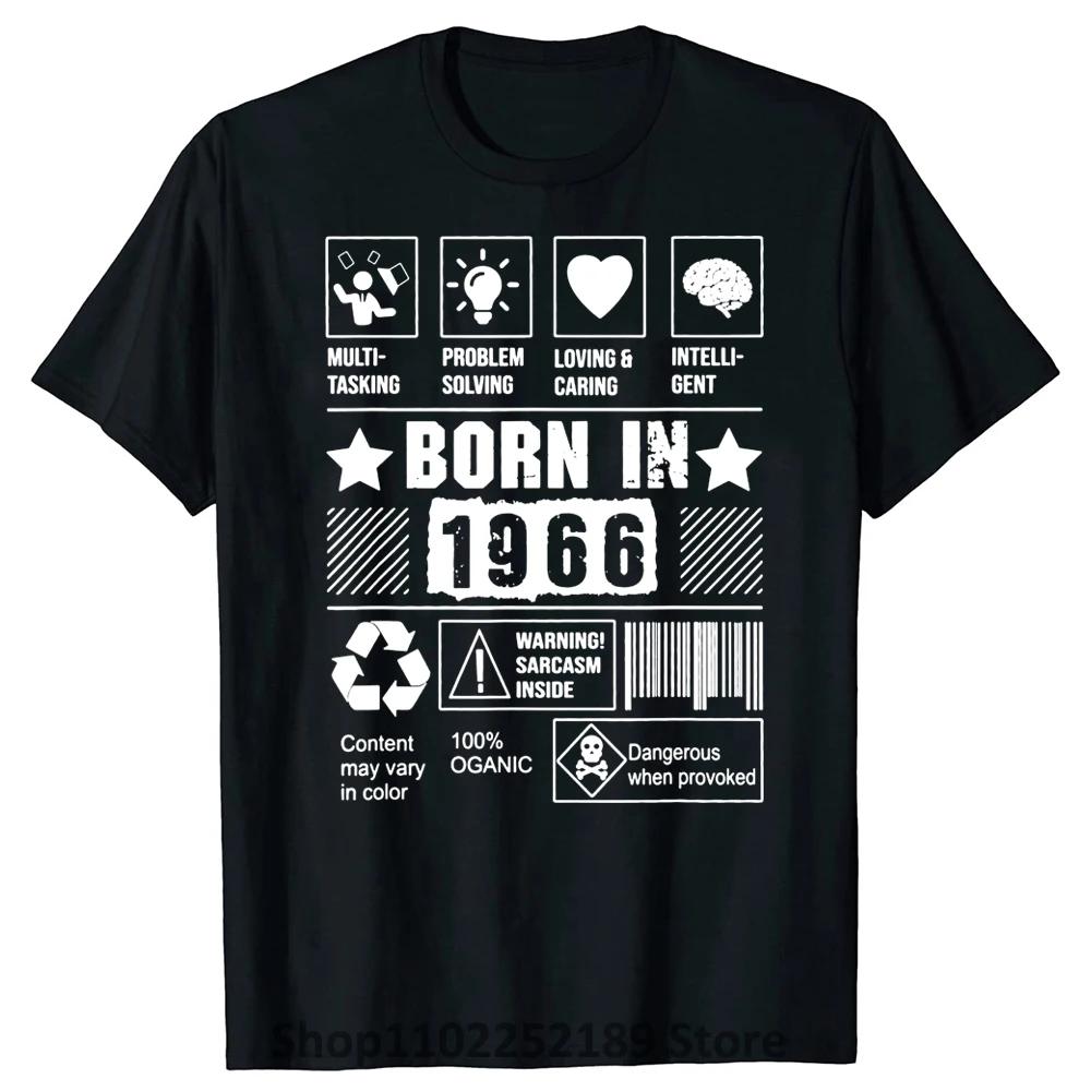 Lustig Geboren 1966 Multitasking Problemlösung Liebevoll Fürsorglich T-Shirts Sommer Grafik Vatertagsgeschenke T-Shirt Herrenbekleidung XL