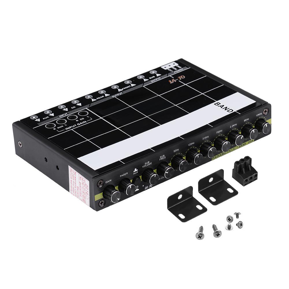 Auto Audio Modifizierter Grafikequalizer EQ 7s Auto Audio Stereo Tuner mit 3,5mm Aux-Eingang & Drehknopf