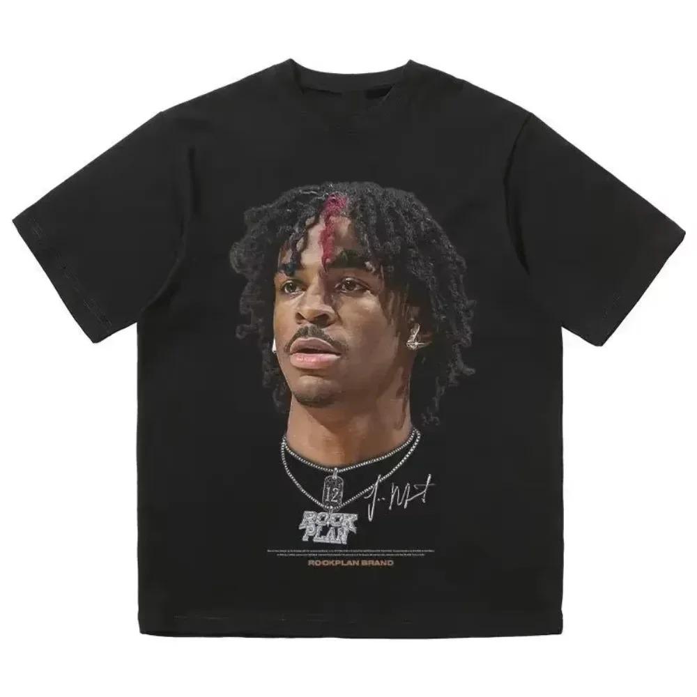 2026 Sommer Mode Hip-Hop Basketball Gesicht T-Shirt Lässig Trend Streetwear für Männer und Frauen Jugend Oberteil Hip Hop Streetwear Übergroßes T-Shirt S beige
