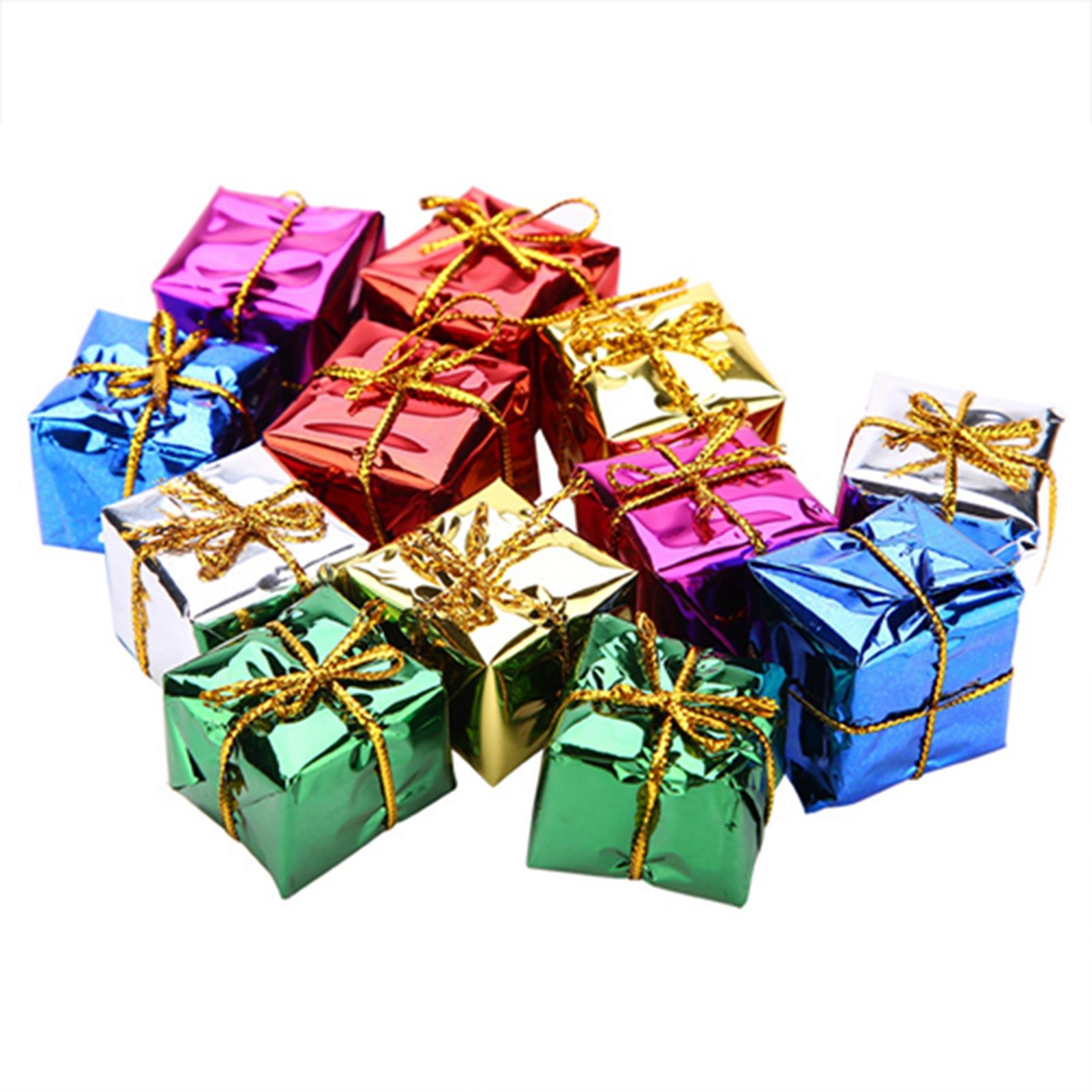 12PCS Geschenk Box Anhänger Hängen Ornament für Weihnachten Baum Weihnachten Parteien Decor