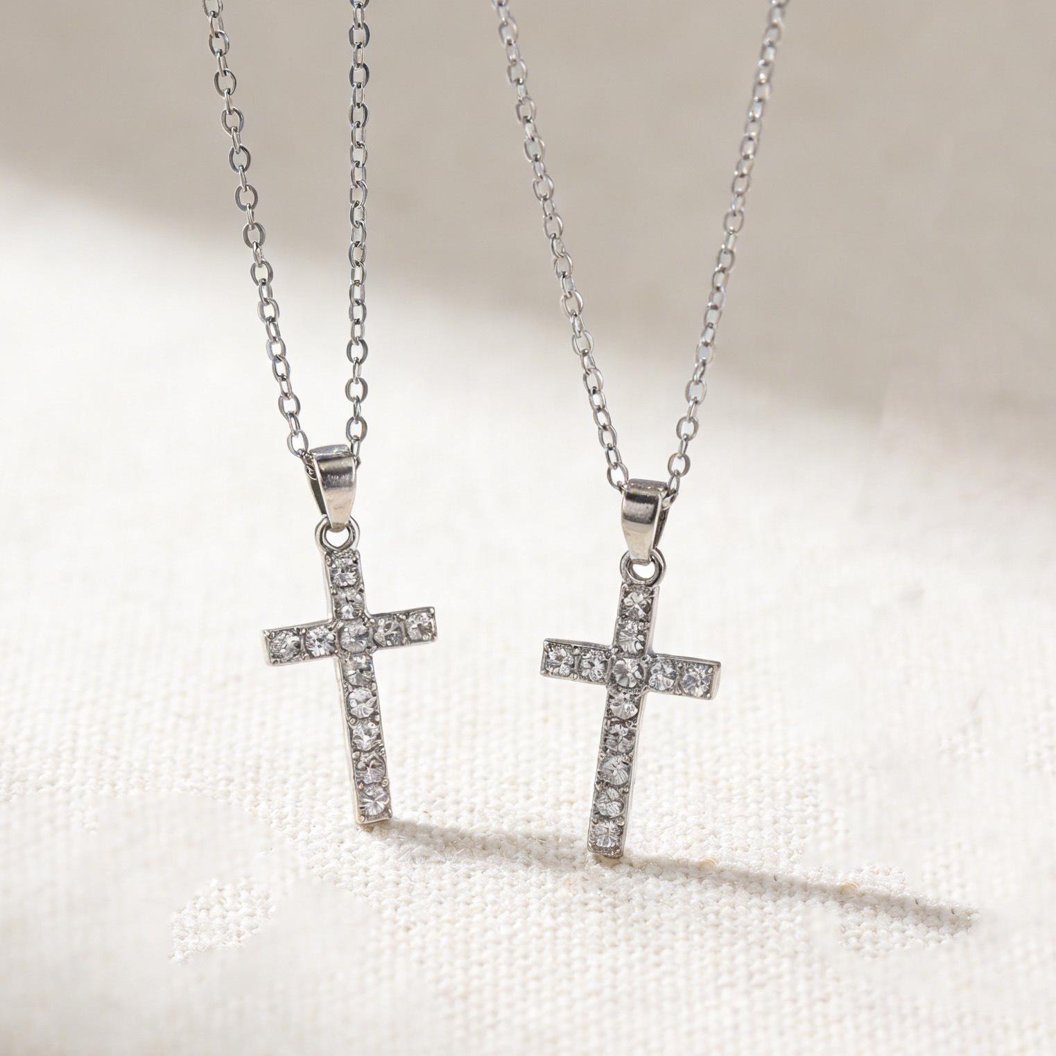 Koreanischer Stil Sterling Silber Kreuz Halskette für Damen - Einfach, Minimalistisch, Hochwertiger Anhänger Schlüsselbein Kette