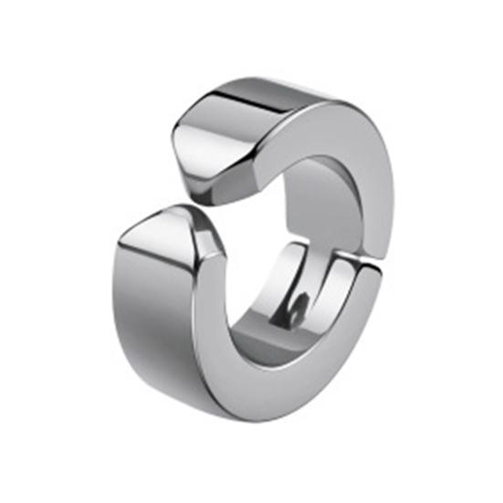 1 Stück Mode Herren Titan Stahl Clip Kein Piercing Hoop Ohrring Kreuz Schmuck silber