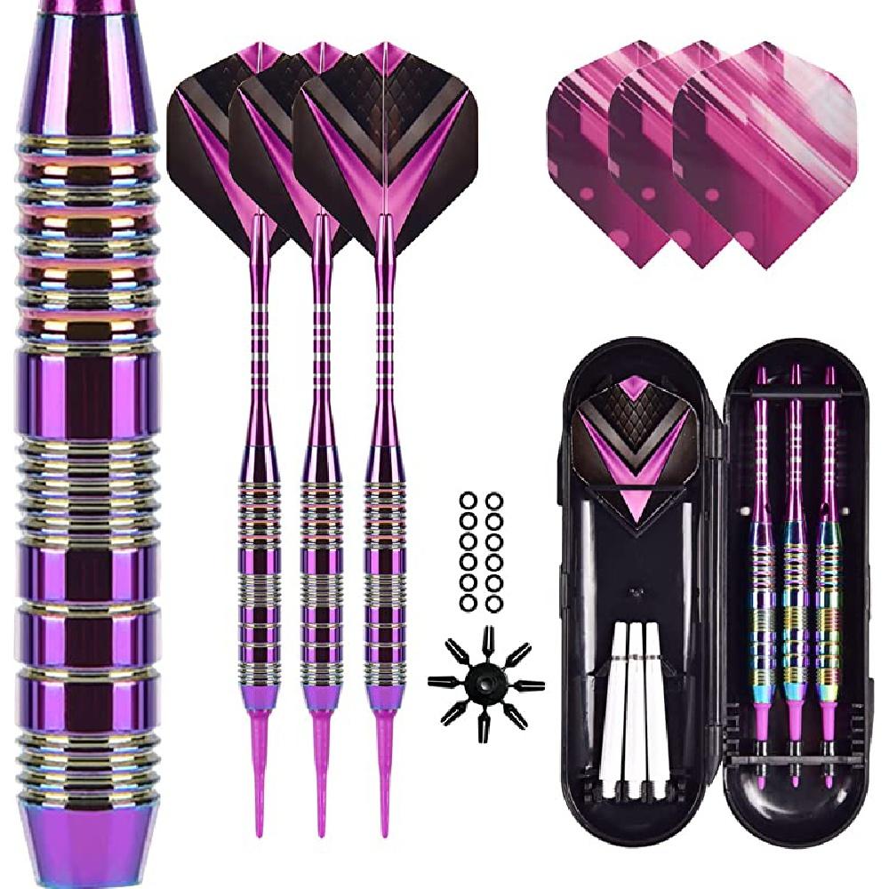 Dartpfeile mit Kunststoffspitze für elektronische Dartscheibe, Softdarts, Darts, Dartpfeile mit 21 Gramm, professioneller Softdarts-Dartpfeil violett