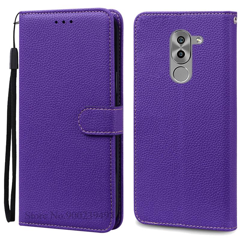 Honor6X Hülle Für Huawei Honor 6X Hülle Flip Leder Brieftasche Handyhülle Für Honor 6X Hülle Für Huawei Honor 6X Hülle Coque Fundas For Honor 6X (2016) dunkelviolette