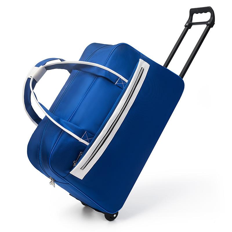 Gepäcktasche Reisetasche Trolley Rollkoffer Trolley Damen Herren Reisetaschen mit Rad Handgepäcktasche blau