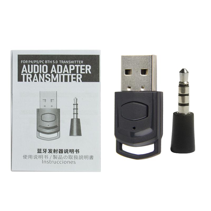 Kabelloser Kopfhörer-Adapter, Empfänger, Bluetooth 5.0, Audio-Sender für Sony PS5/PS4, Spielekonsole, PC, Gaming-Zubehör, Bluetooth-Headsets, Dongle