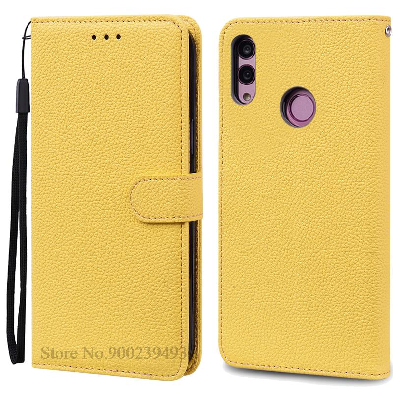 Für Huawei P Smart 2019 Fall POT-LX1 POT-LX3 Leder Brieftasche Flip Fall Für Huawei P Smart 2019 Fall Silikon Abdeckung Coque fundas P Smart 2019 POT-LX1 gelb