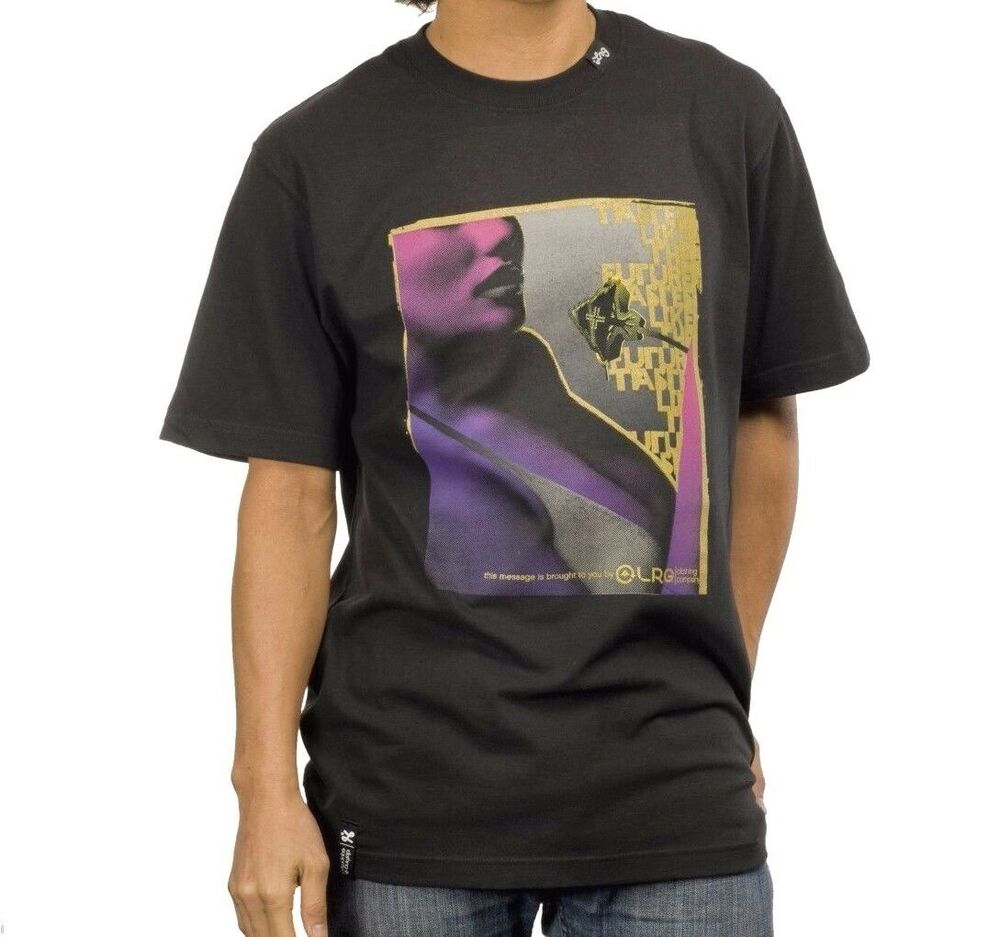 Lrg Tastes Like The Future Schwarz Gold Pink Grau Siebdruck S Unisex T-Shirt XXXL