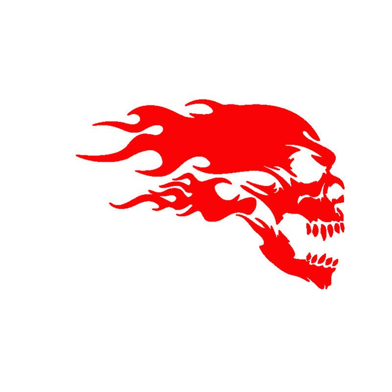 Autoaufkleber Halloween Totenkopf Flamme Totenkopf Stoßstangenaufkleber Personalisiert Reflektierend Kratzschutz Dekorative Aufkleber Autoaufkleber