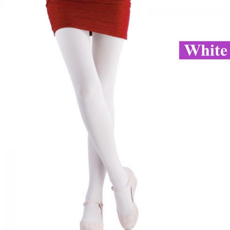 Damenmode dicke 120D-Strümpfe, Strumpfhosen, blickdichte Socken mit Fuß weiß