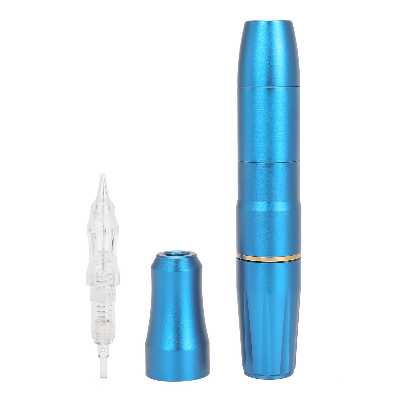 Tattoo Microblading Stift Abnehmbare Stiftspitze Liner Shader Tattoo Stift Maschine GerätPink blau