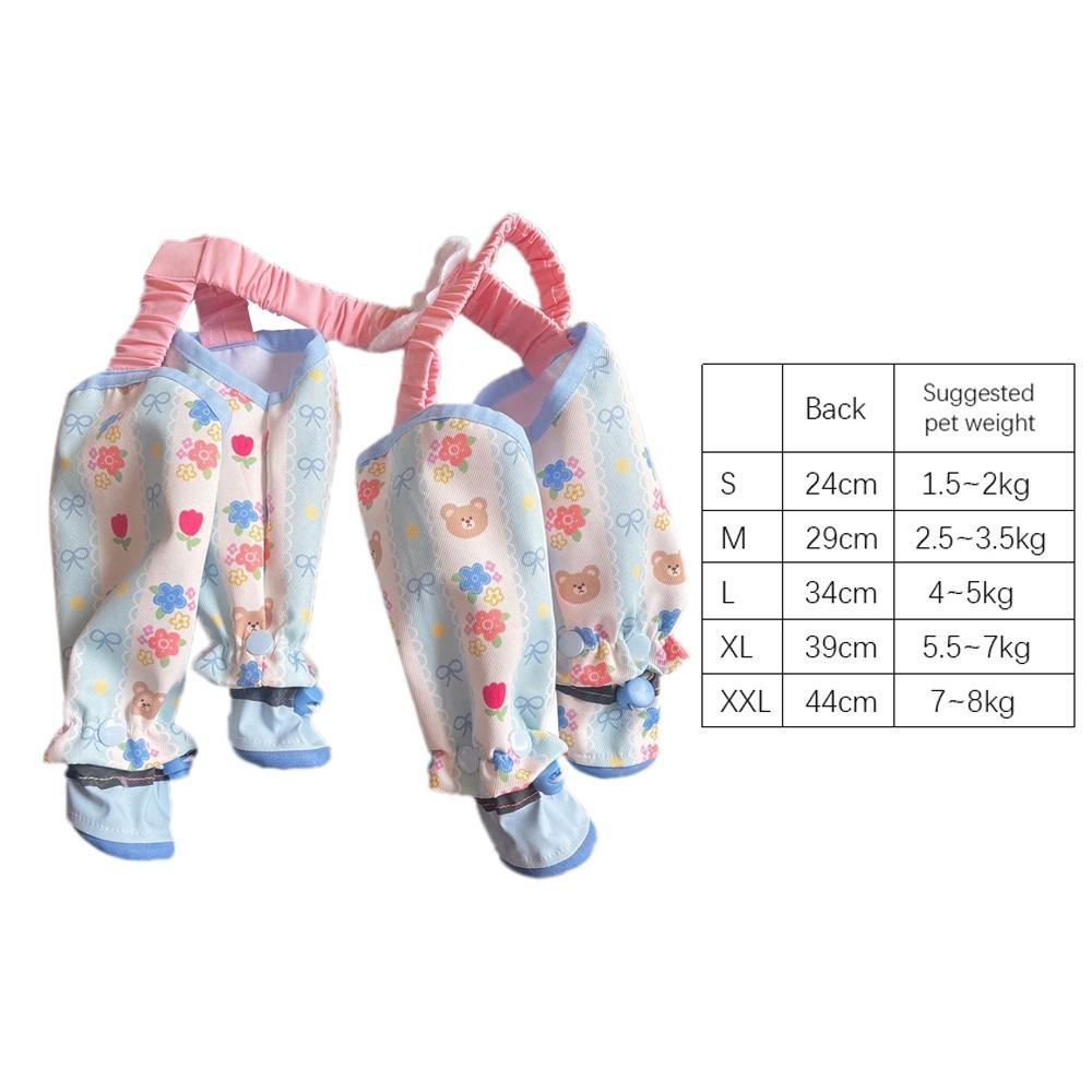 With Shoes Dog Four Legged Pants Polyester Dog Jumpsuit Pet Strolling Going Out Pants  Summer M