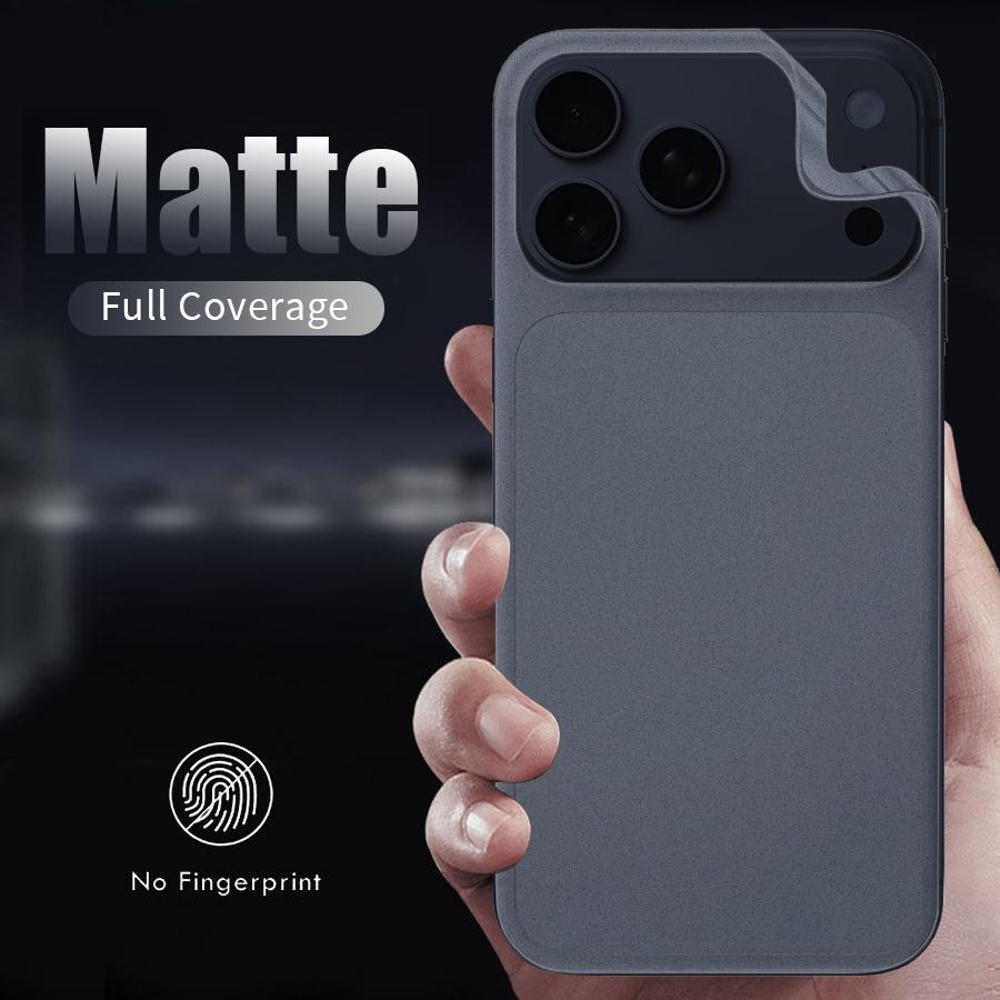 Für iPhone Air 11 12 13 14 15 mini 16 16e 17 Pro Max Matte Keine Fingerabdrücke Rückseite Hydrogel-Folie Displayschutz iPhone Air